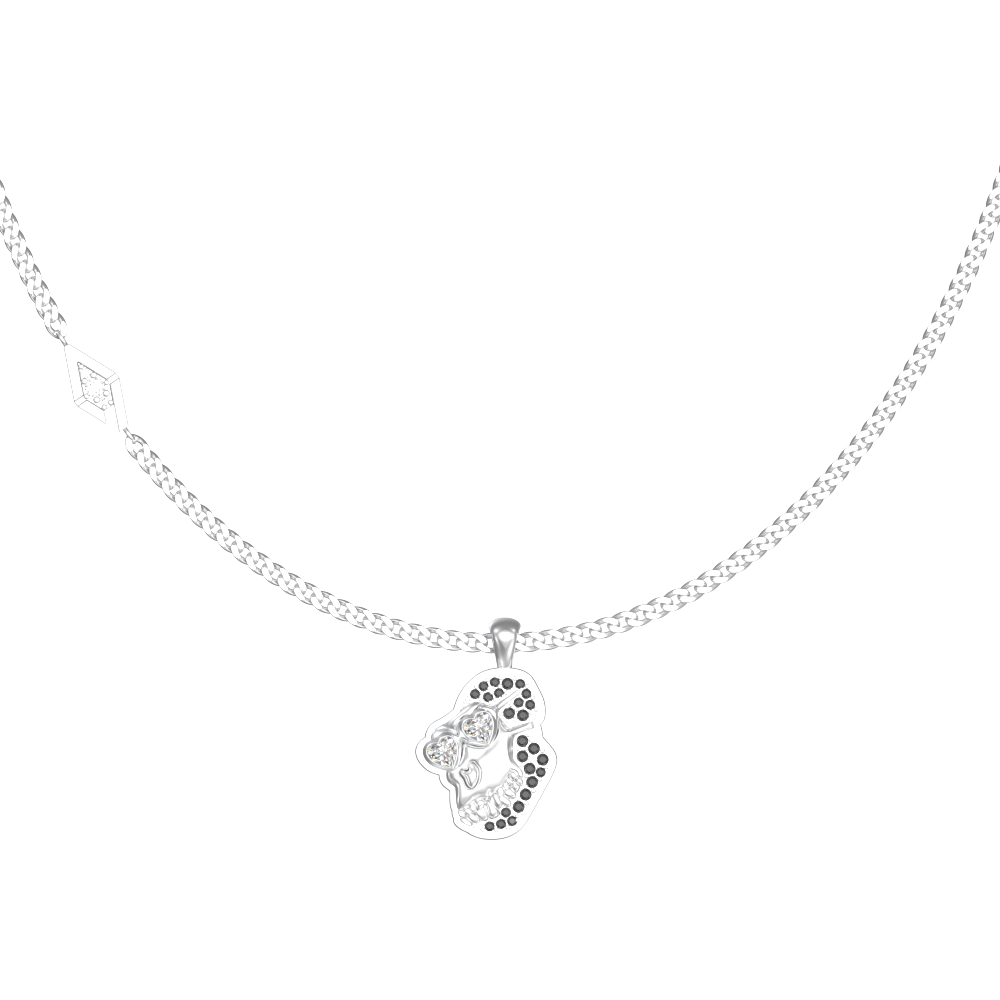 APES IN LOVE NECKLACE ICONIC PAVE