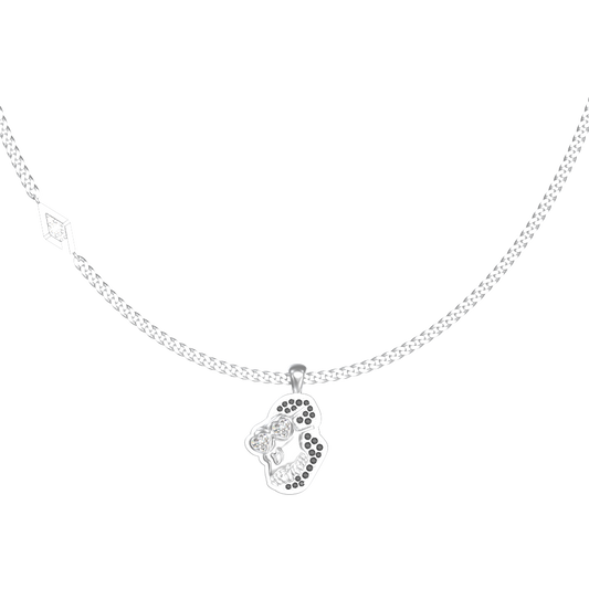 APES IN LOVE NECKLACE ICONIC PAVE
