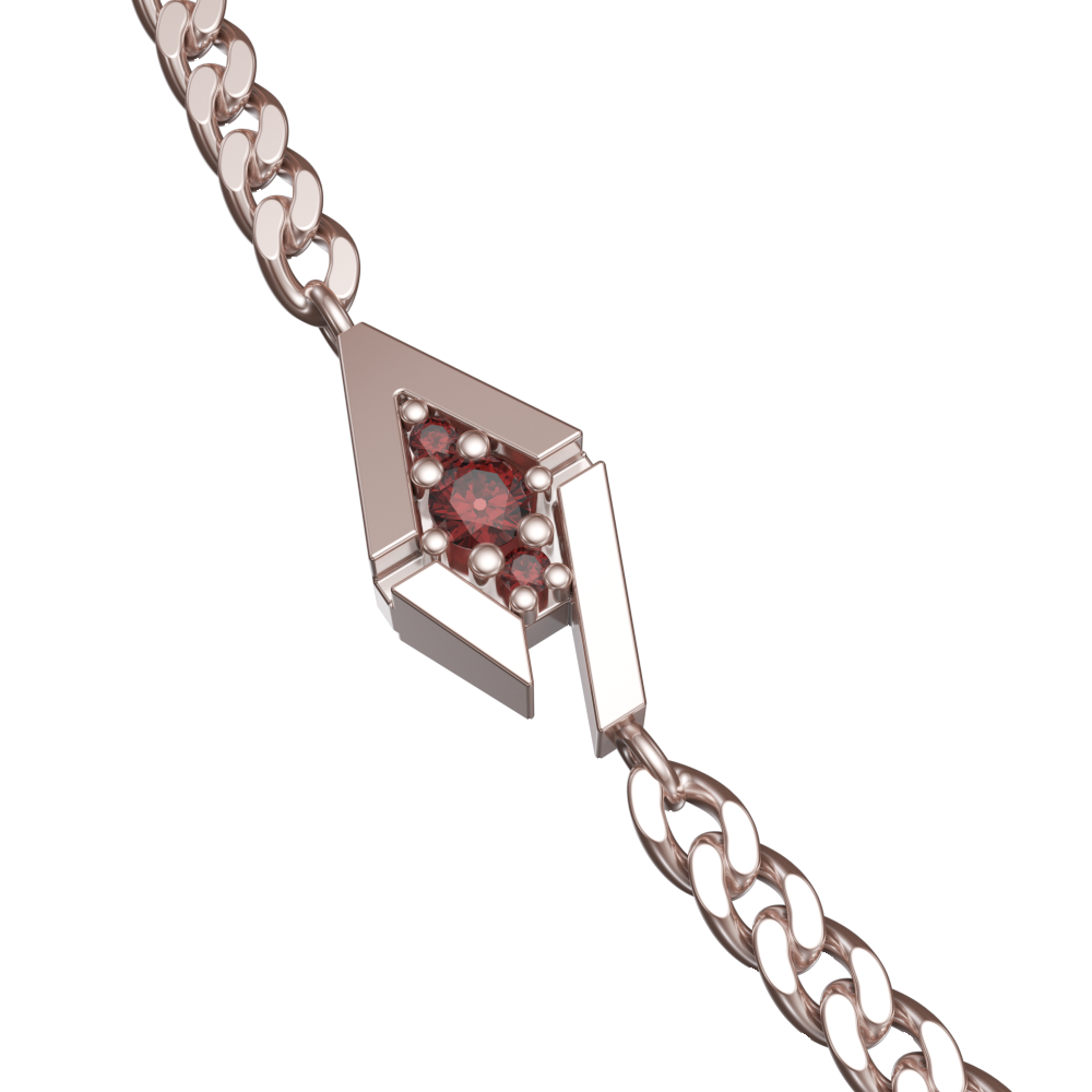 APES IN LOVE NECKLACE ICONIC RUBY PAVE