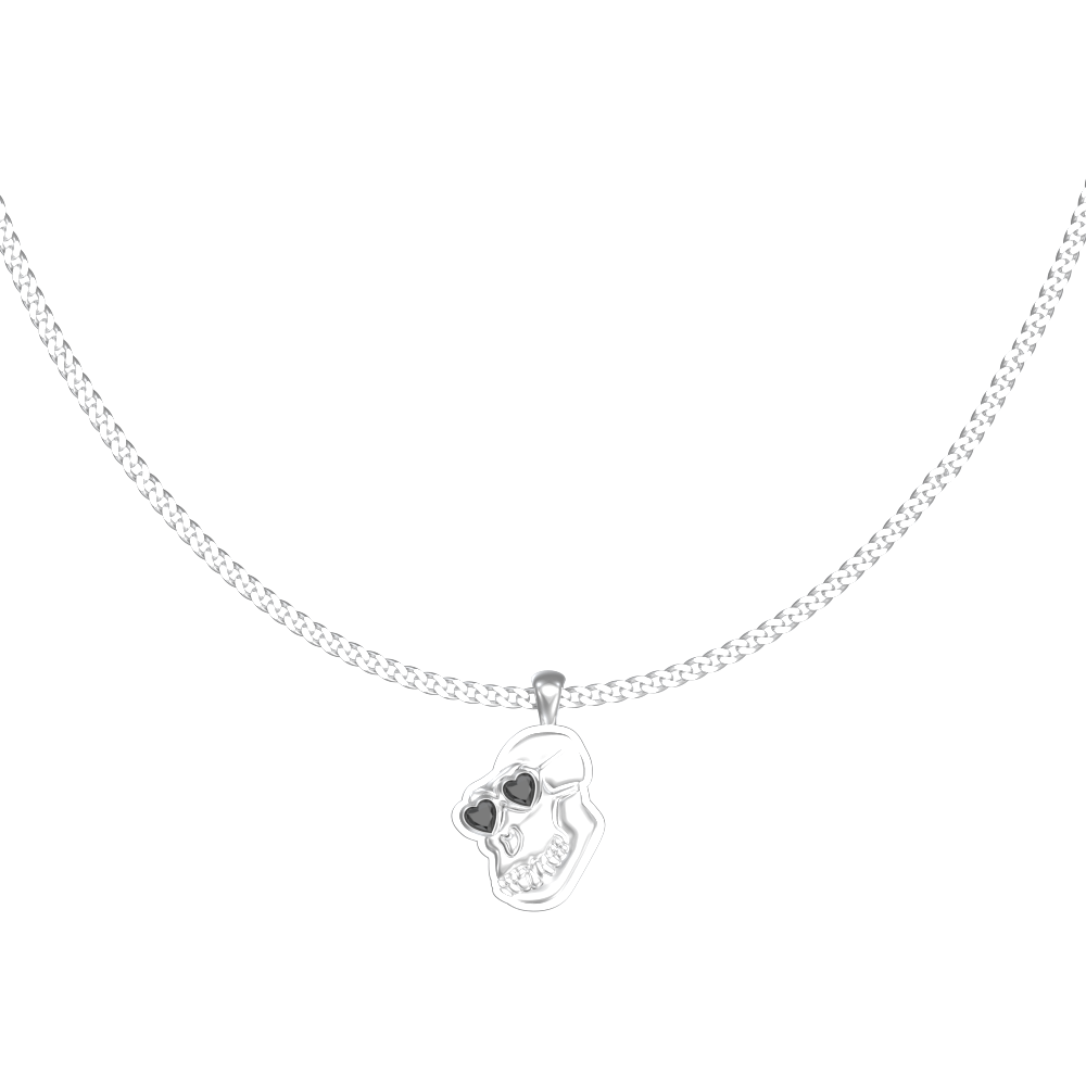 APES IN LOVE NECKLACE BLACK DIAMONDS