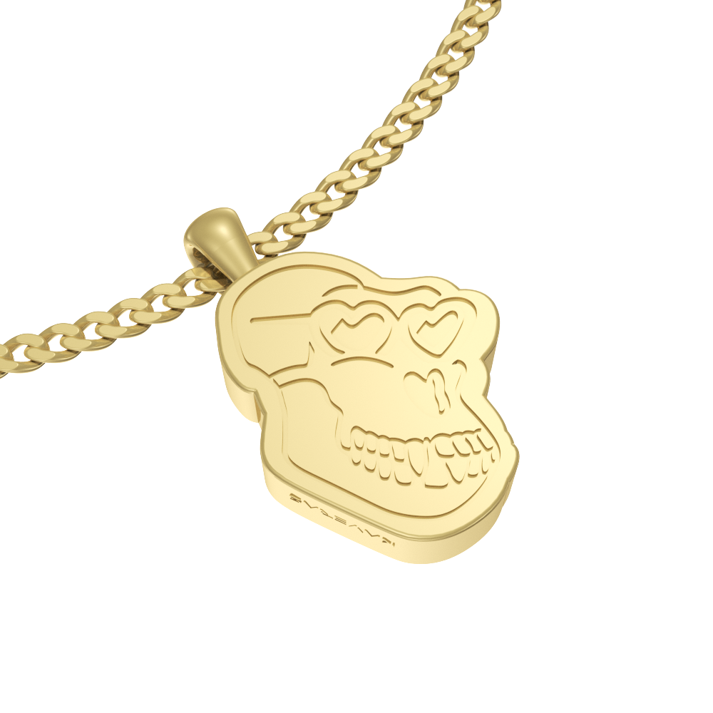 APES IN LOVE NECKLACE PINK SAPPHIRE