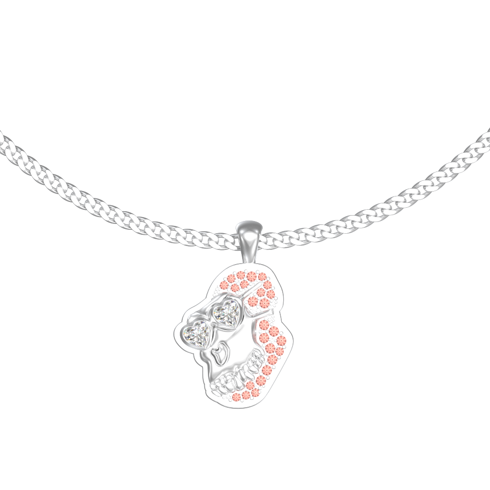 APES IN LOVE NECKLACE ICONIC PAVE