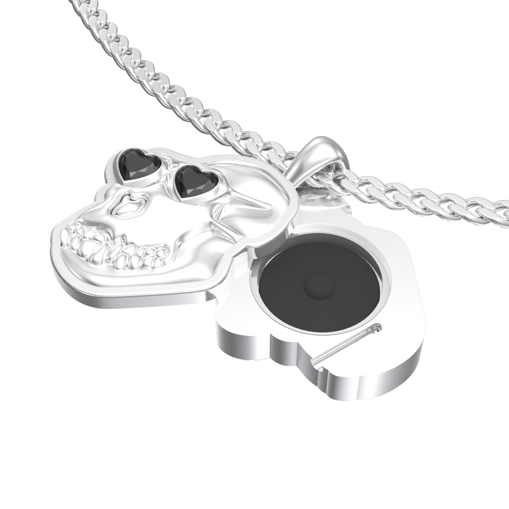 APES IN LOVE NECKLACE BLACK DIAMONDS