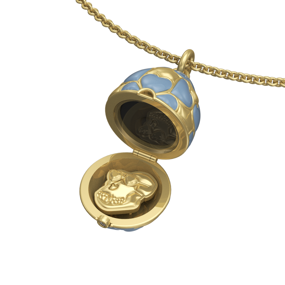 APES IN CAPSULE NECKLACE BLUE DIAMOND