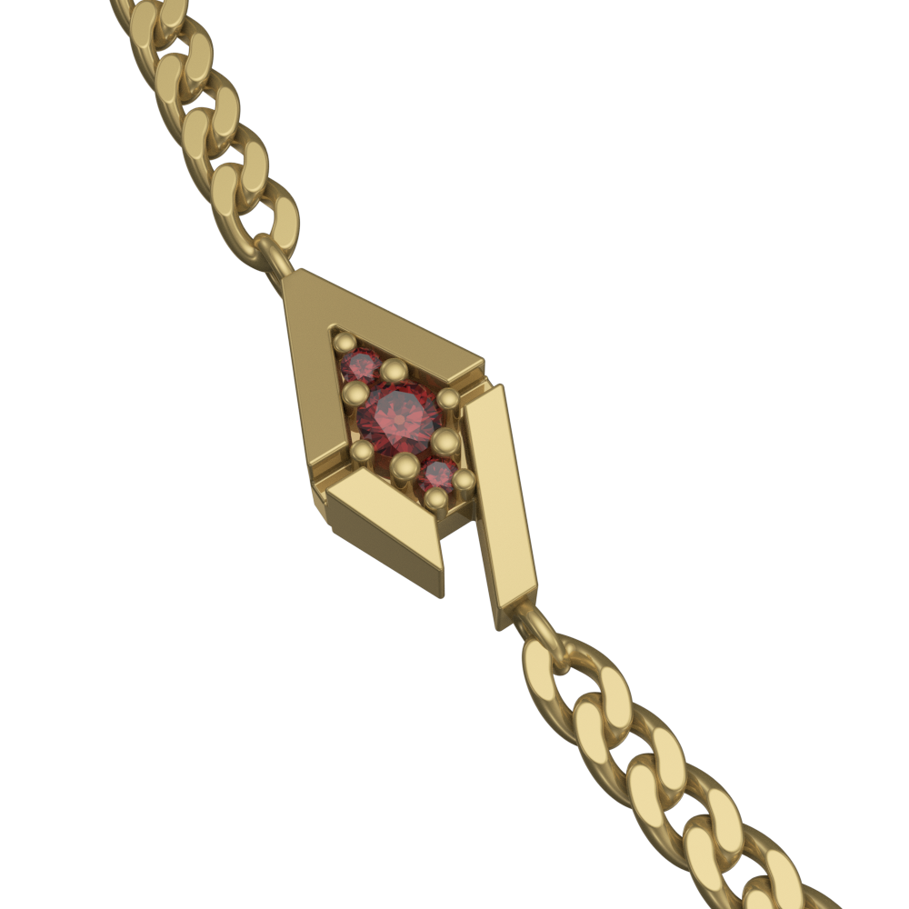 APES IN LOVE NECKLACE ICONIC RUBY PAVE