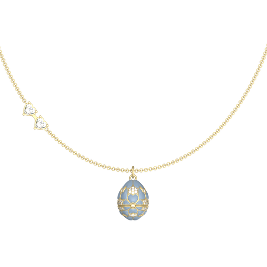 APES IN CAPSULE NECKLACE BLUE DIAMOND PAVE LOBAYCN63