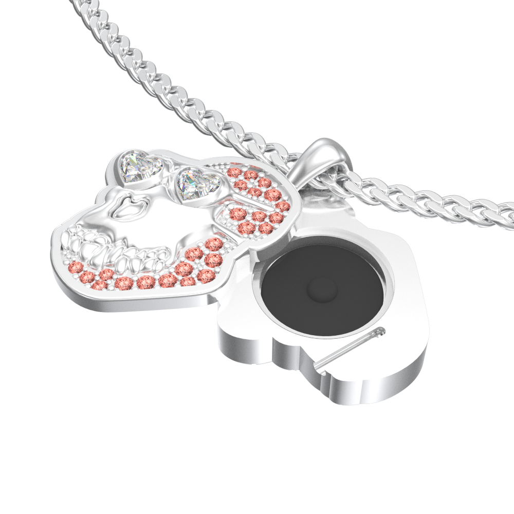 APES IN LOVE NECKLACE ICONIC PAVE