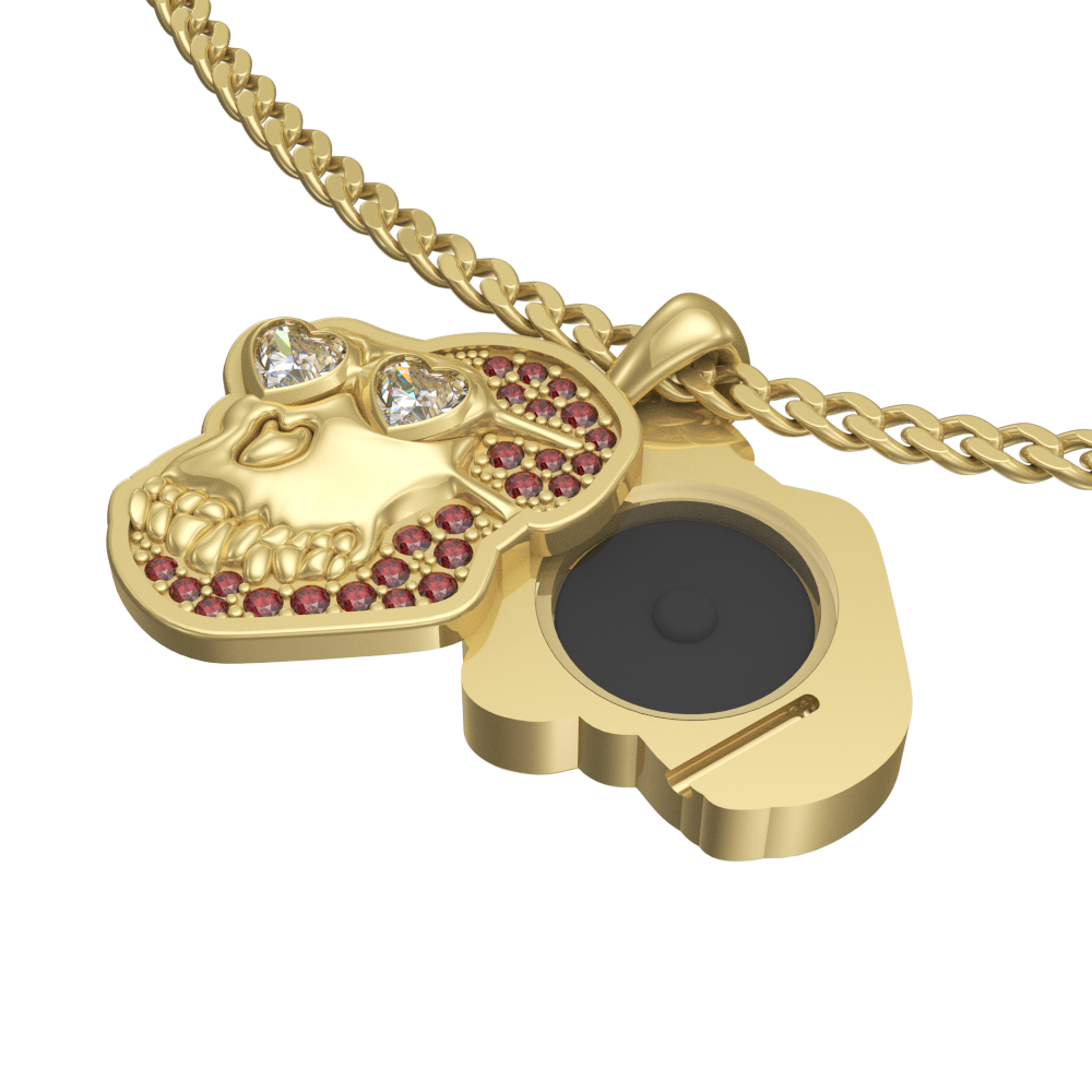 APES IN LOVE NECKLACE ICONIC PAVE