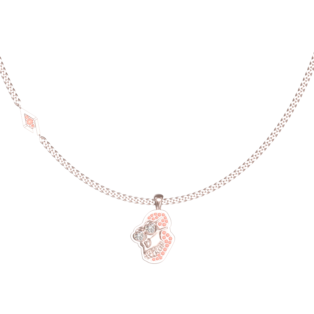 APES IN LOVE NECKLACE ICONIC PAVE