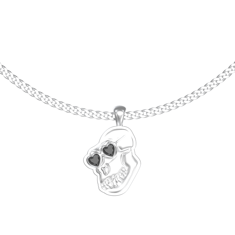APES IN LOVE NECKLACE BLACK DIAMONDS