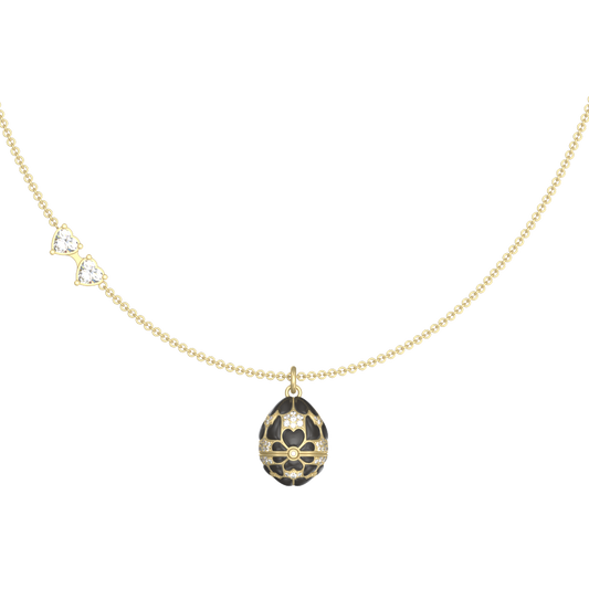 APES IN CAPSULE NECKLACE BLACK DIAMOND PAVE