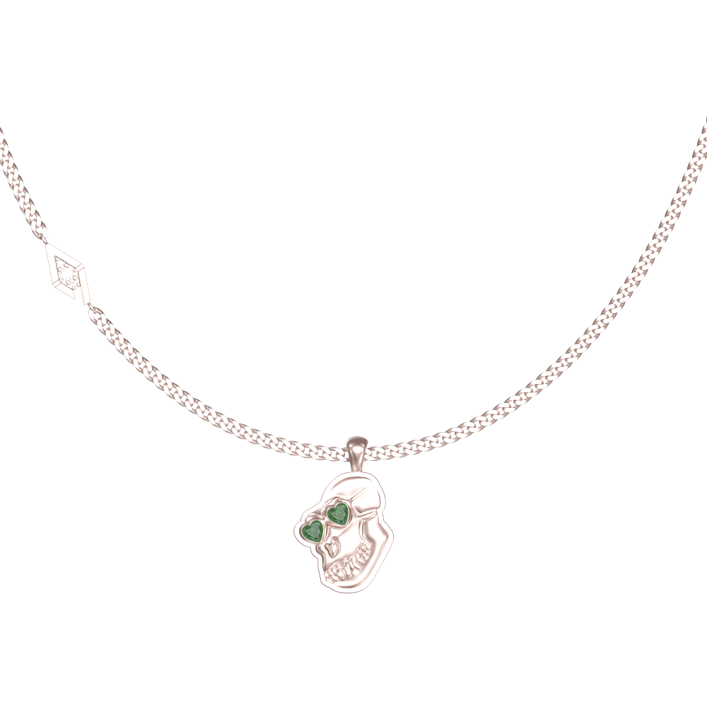 APES IN LOVE NECKLACE ICONIC EMERALD