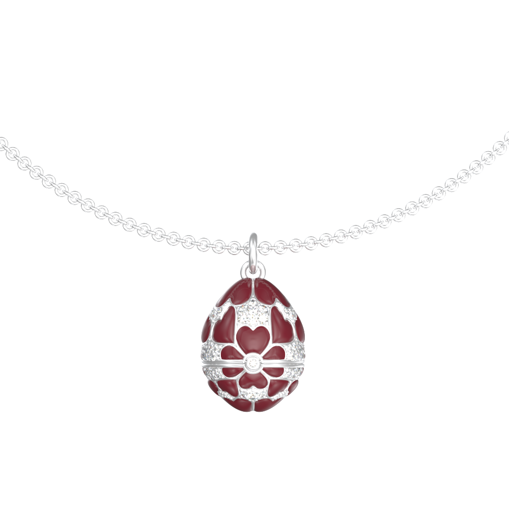 APES IN CAPSULE NECKLACE RED DIAMOND PAVE