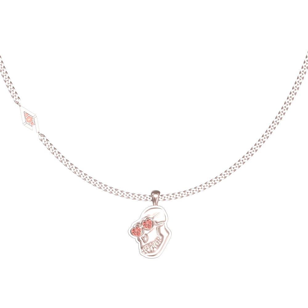 APES IN LOVE NECKLACE ICONIC PINK SAPPHIRE
