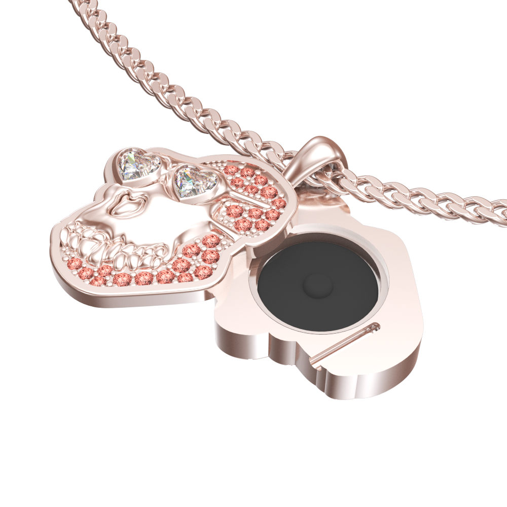 APES IN LOVE NECKLACE ICONIC PAVE