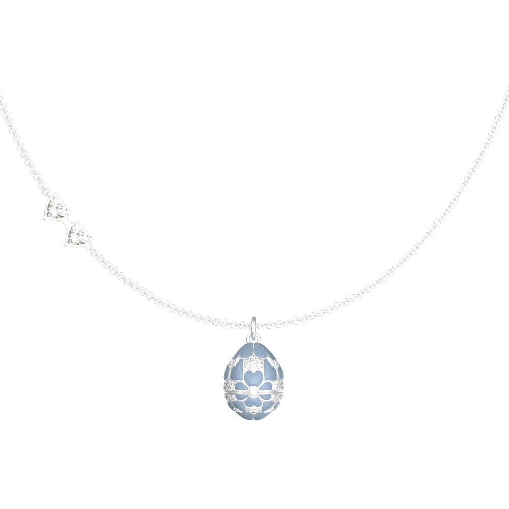 APES IN CAPSULE NECKLACE BLUE DIAMOND PAVE LOBAYCN63