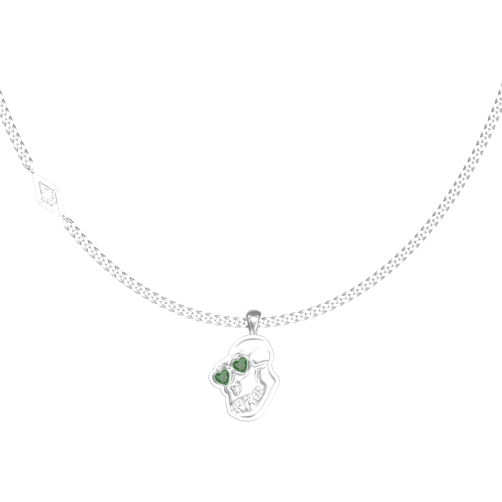 APES IN LOVE NECKLACE ICONIC EMERALD