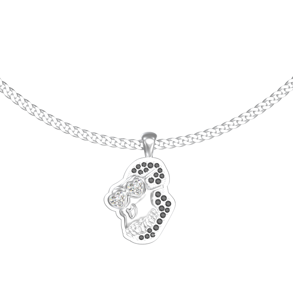 APES IN LOVE NECKLACE ICONIC PAVE