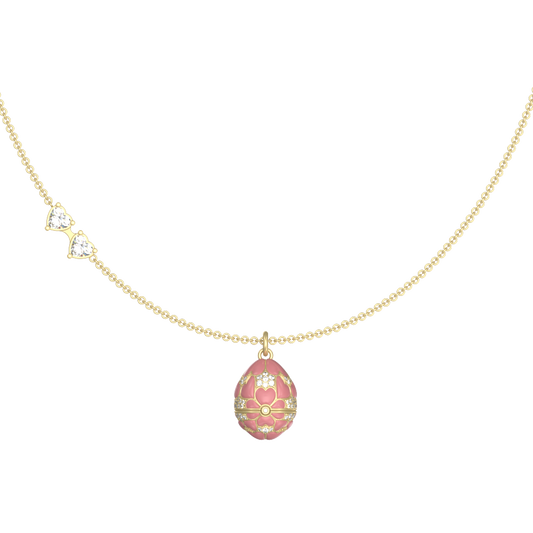 APES IN CAPSULE NECKLACE PINK DIAMOND PAVE