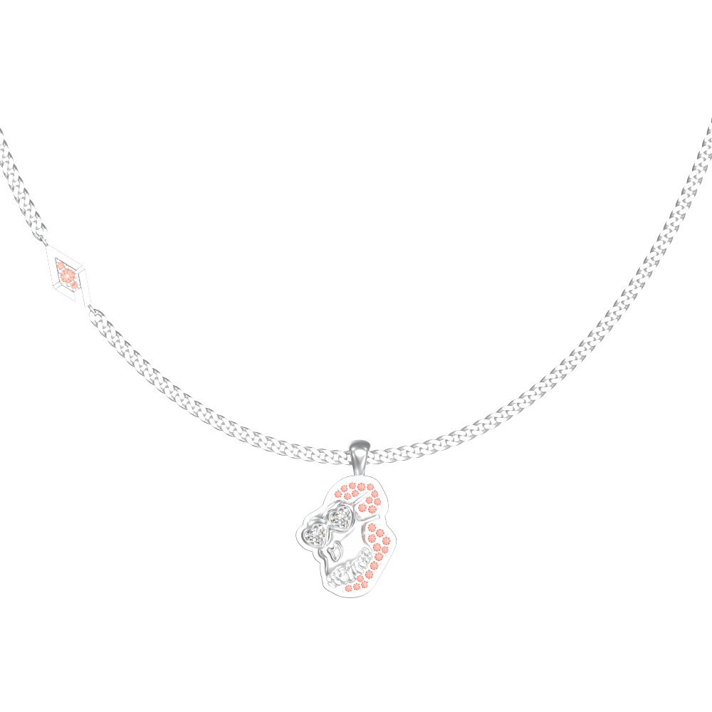 APES IN LOVE NECKLACE ICONIC PAVE