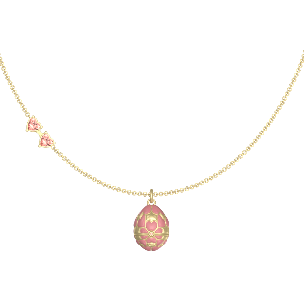 APES IN CAPSULE NECKLACE PINK SOLID PINK SAPPHIRE