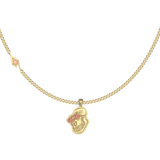 APES IN LOVE NECKLACE ICONIC PINK SAPPHIRE