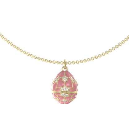 APES IN CAPSULE NECKLACE PINK DIAMOND PAVE