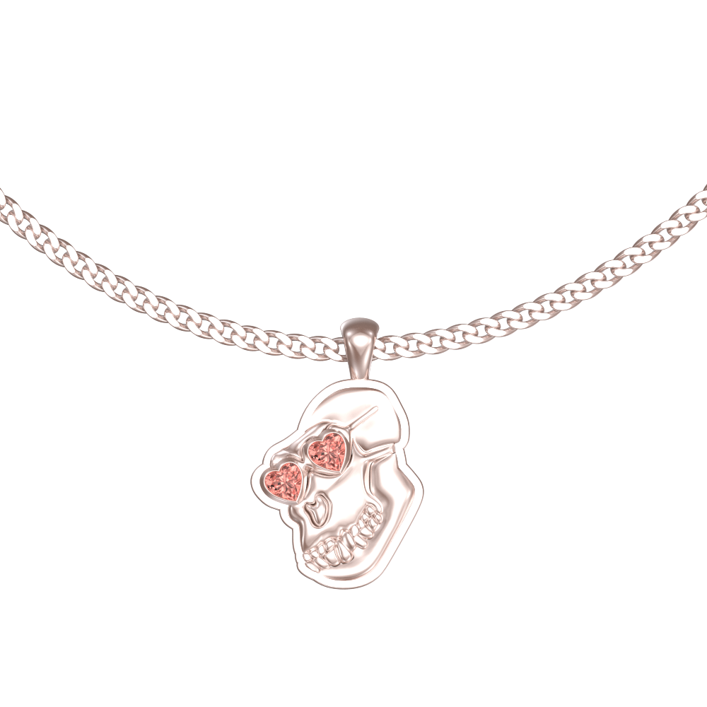APES IN LOVE NECKLACE ICONIC PINK SAPPHIRE
