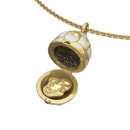APES IN CAPSULE NECKLACE WHITE