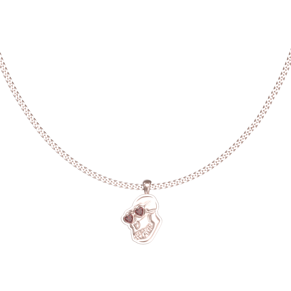 APES IN LOVE NECKLACE RUBY