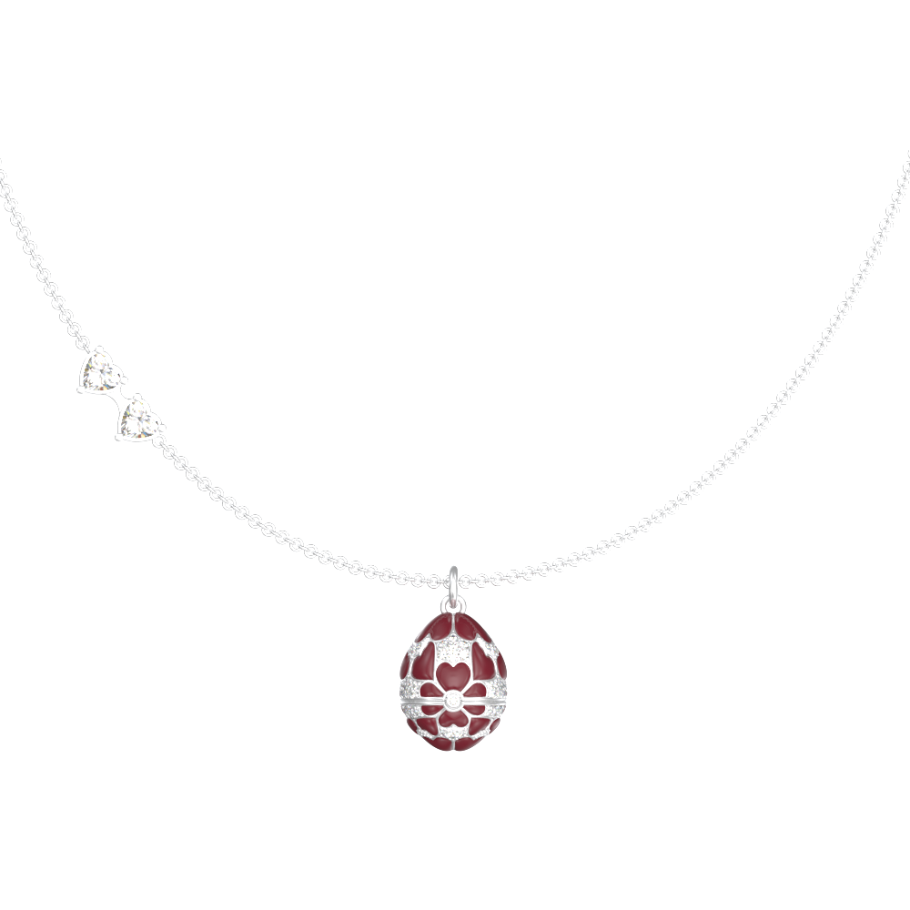 APES IN CAPSULE NECKLACE RED DIAMOND PAVE
