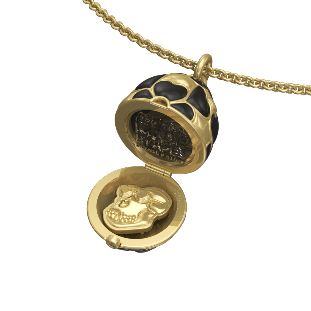 APES IN CAPSULE NECKLACE BLACK