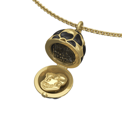 APES IN CAPSULE NECKLACE BLACK