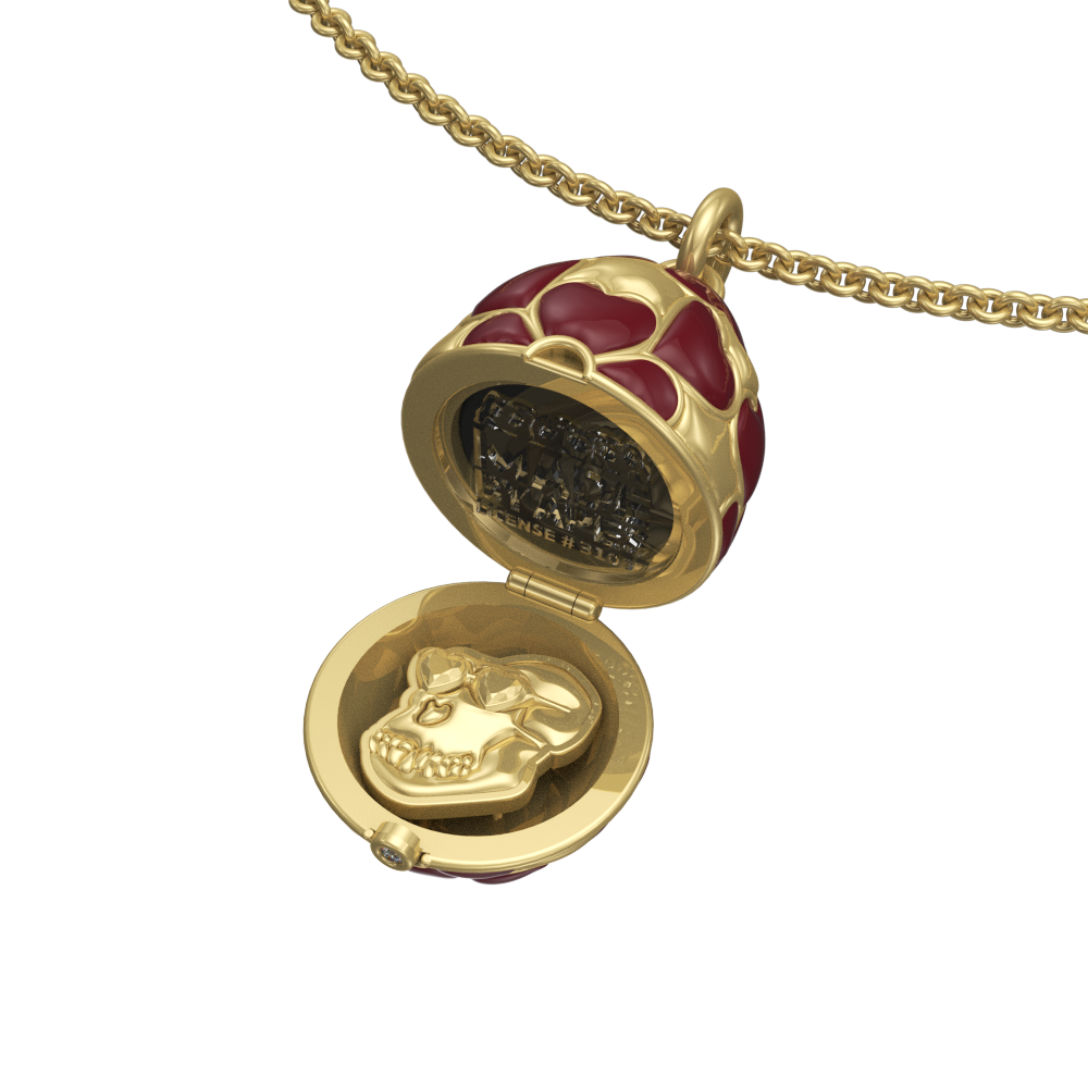 APES IN CAPSULE NECKLACE RED