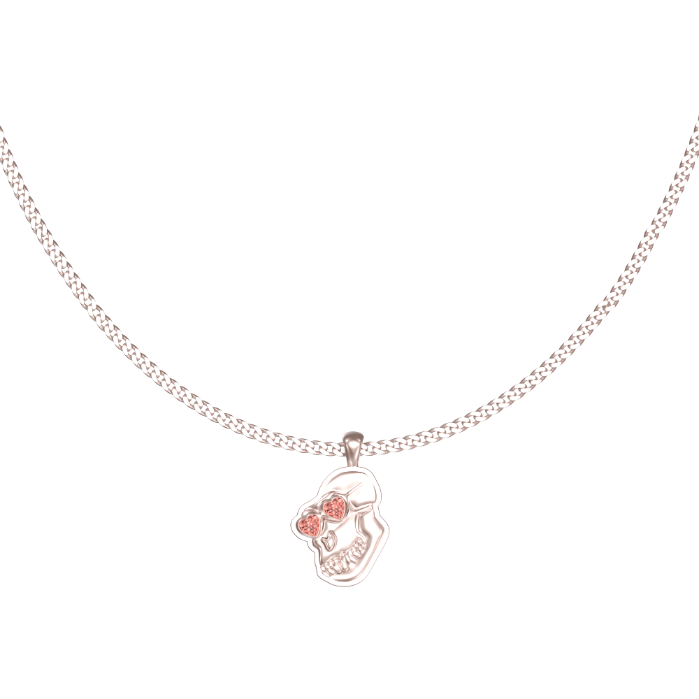 APES IN LOVE NECKLACE PINK SAPPHIRE
