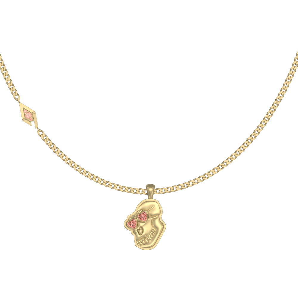 APES IN LOVE NECKLACE ICONIC PINK SAPPHIRE